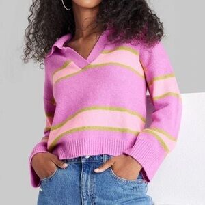 Wild Fable Slouchy Collared Color-block Sweater